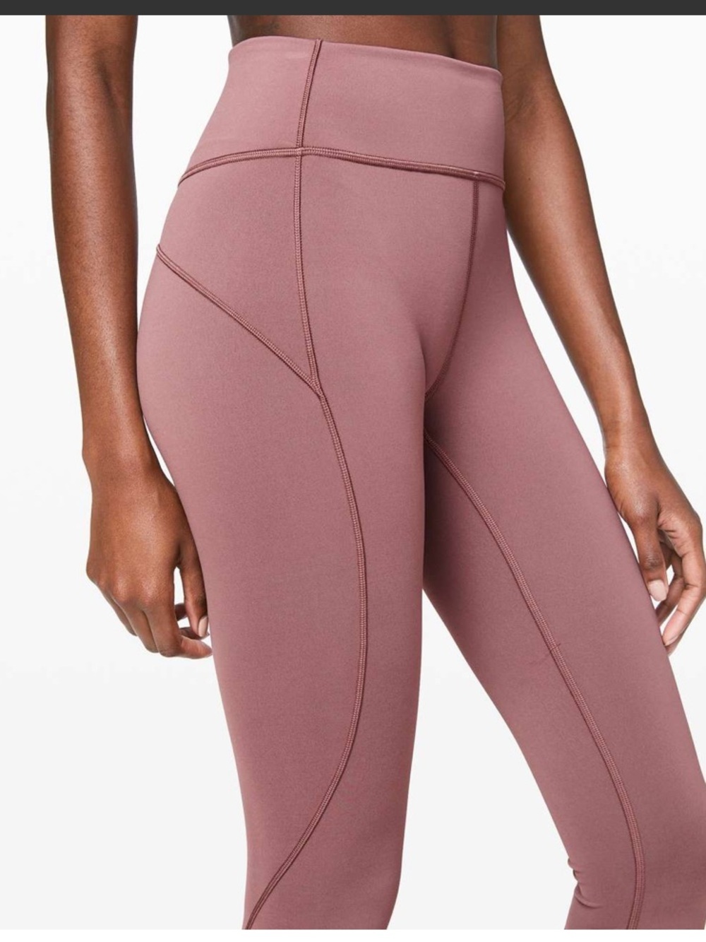 Lululemon In Movement tights leggings 25” everlux red dust 4